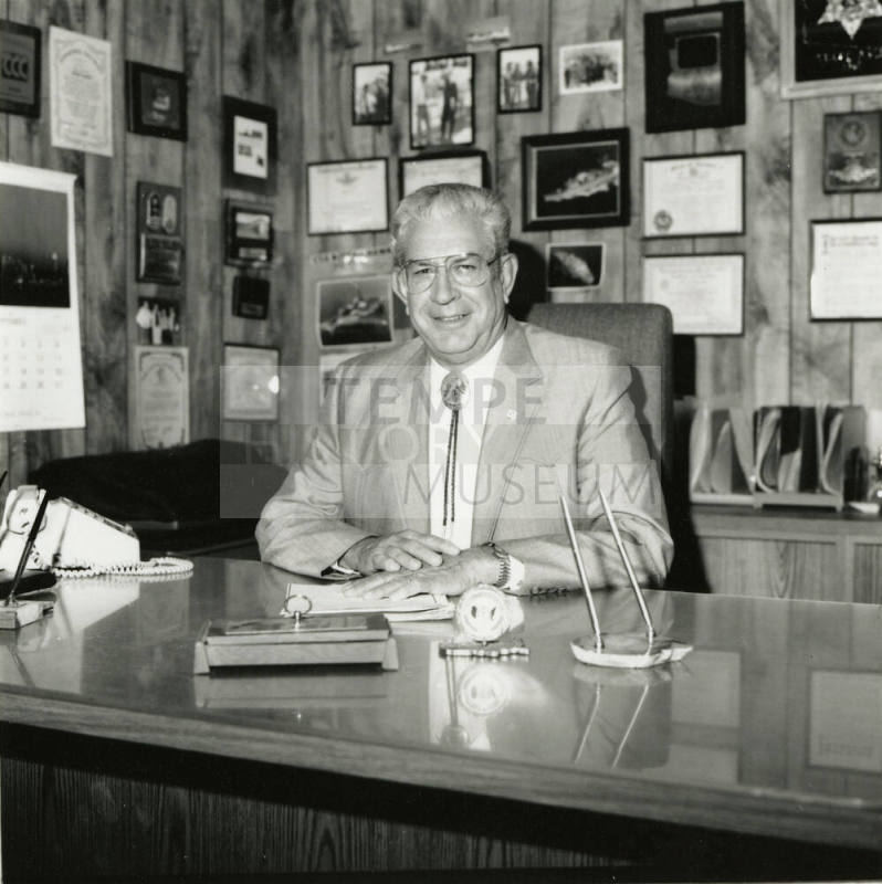 Man at corporate desk