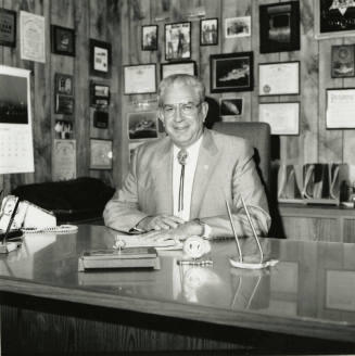 Man at corporate desk