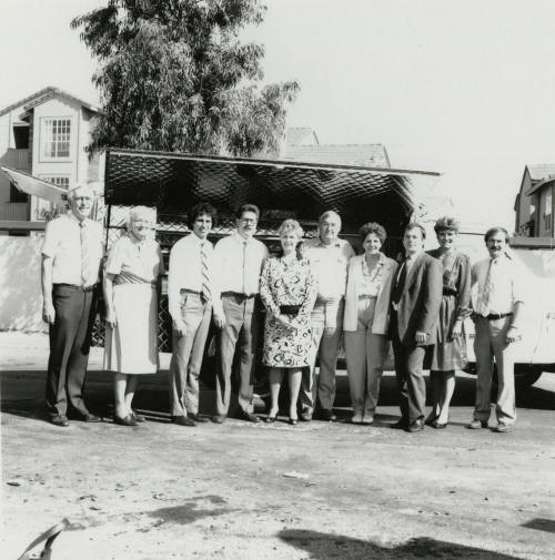 Group Photo in Front of American Red Cross Truck