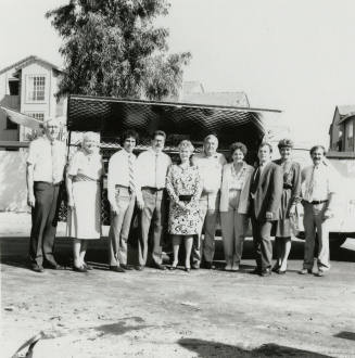 Group Photo in Front of American Red Cross Truck
