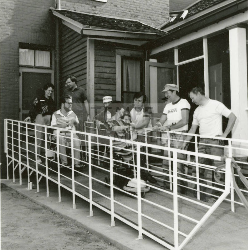 Unidentified Group of People at the back of the Petersen House