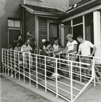 Unidentified Group of People at the back of the Petersen House