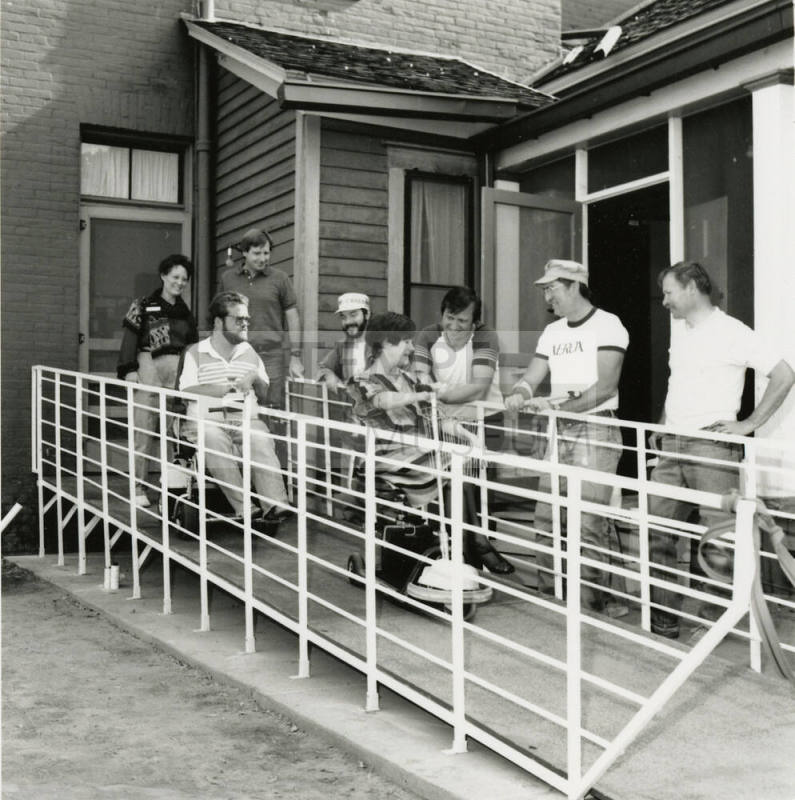 Unidentified Group of People at the back of the Petersen House