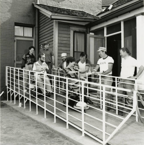 Unidentified Group of People at the back of the Petersen House