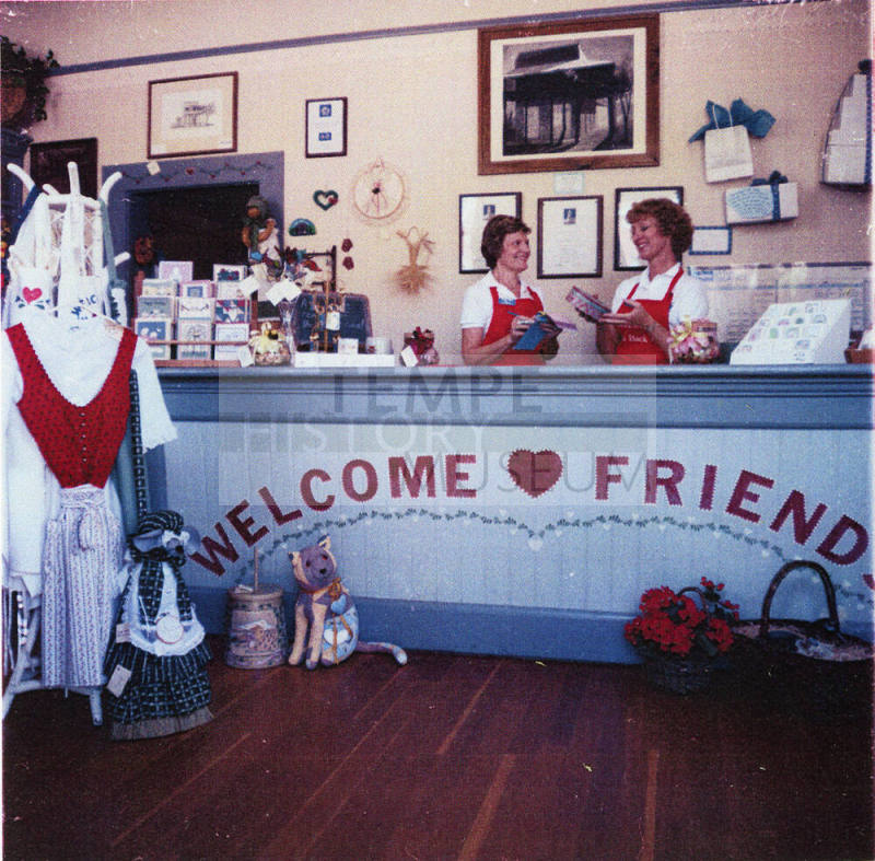 Welcome counter at the Hackett House