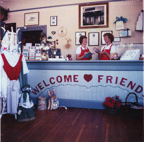 Welcome counter at the Hackett House
