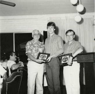 Getting an award.