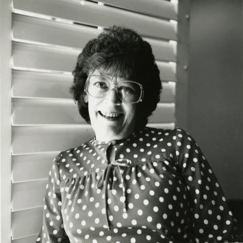 Woman looking at the camera.