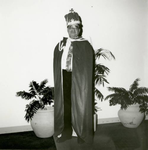 Man dressed as a king