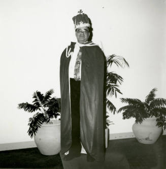 Man dressed as a king