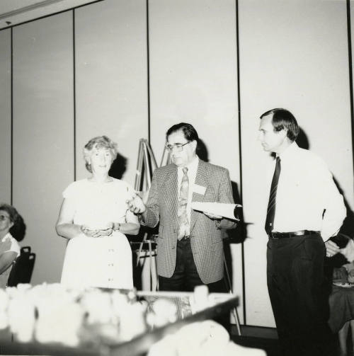 Harry Mitchell and two others at an event