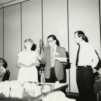 Harry Mitchell and two others at an event
