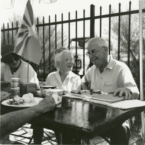 Sitting down for lunch