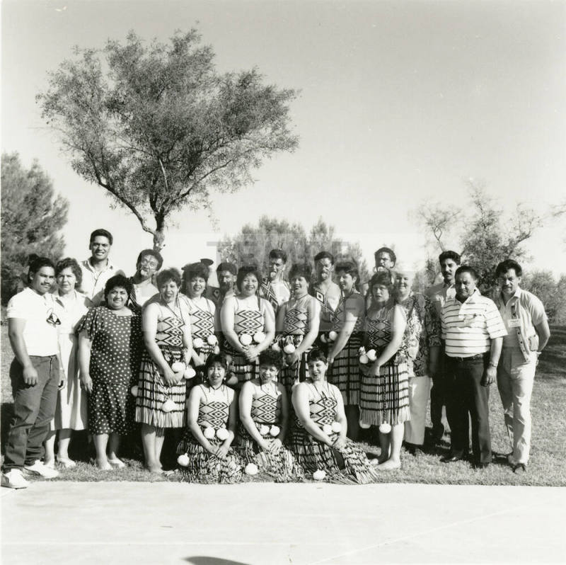 Group photo of Maori dancers