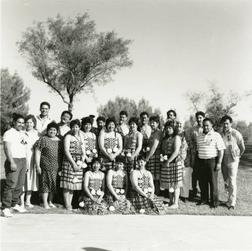 Group photo of Maori dancers