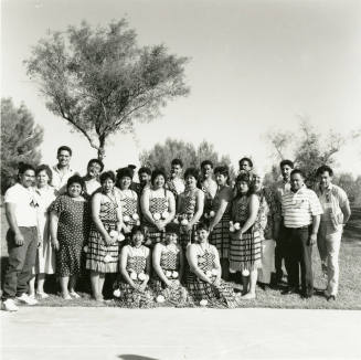 Group photo of Maori dancers