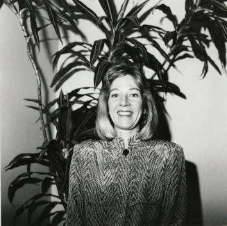 Woman staring at the camera.