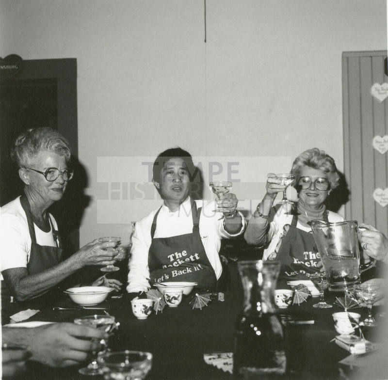 A toast at the Hackett House