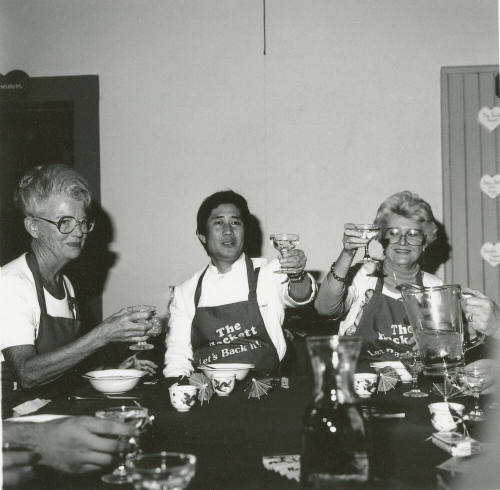 A toast at the Hackett House