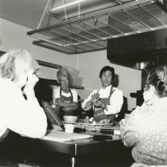 Guest Chef presides over Hackett House kitchen cooking demonstration