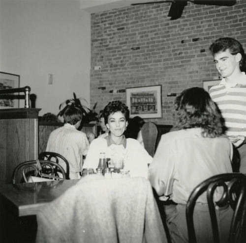 Unknown youths at a restaurant