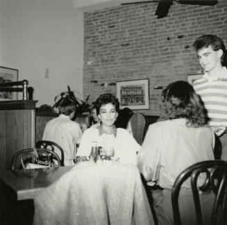 Unknown youths at a restaurant