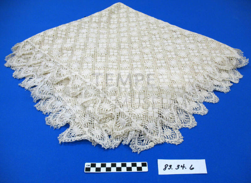 White crocheted bedspread