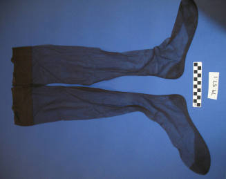 Pair of black silk stockings