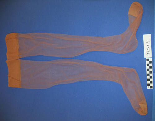 Pair of pink silk stockings