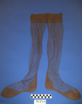 Pair of brown silk stockings