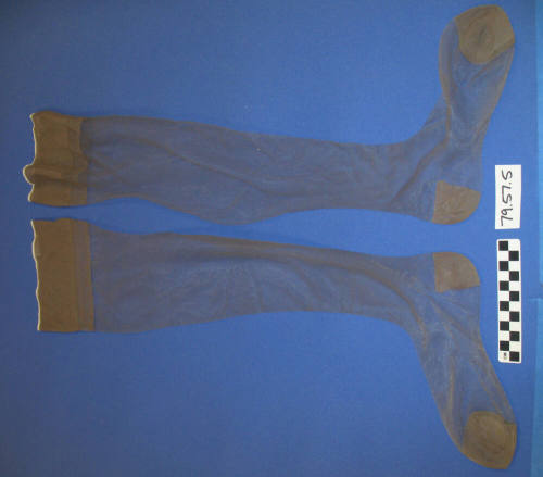 Pair of grey silk stockings