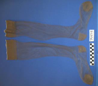 Pair of grey silk stockings