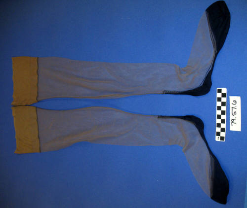 Pair of grey silk stockings