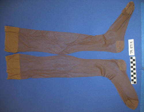 Pair of grey silk stockings