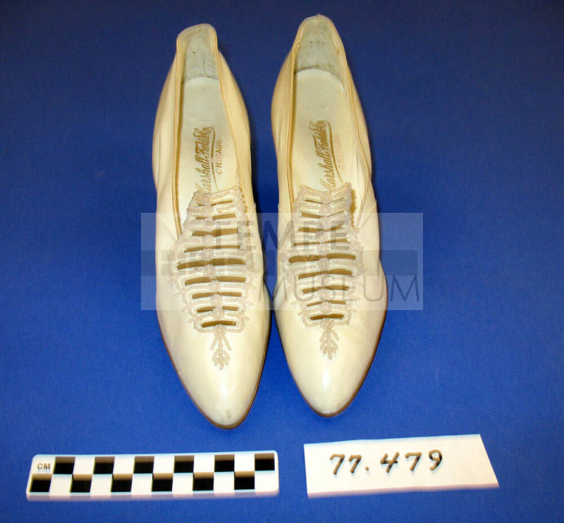 Ladies' white wedding shoes