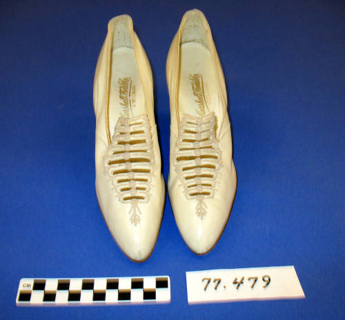 Ladies' white wedding shoes