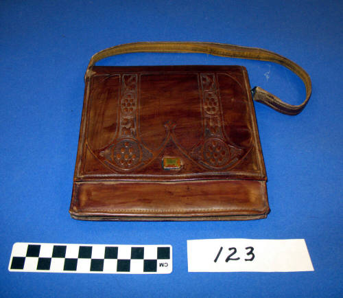 Brown leather purse