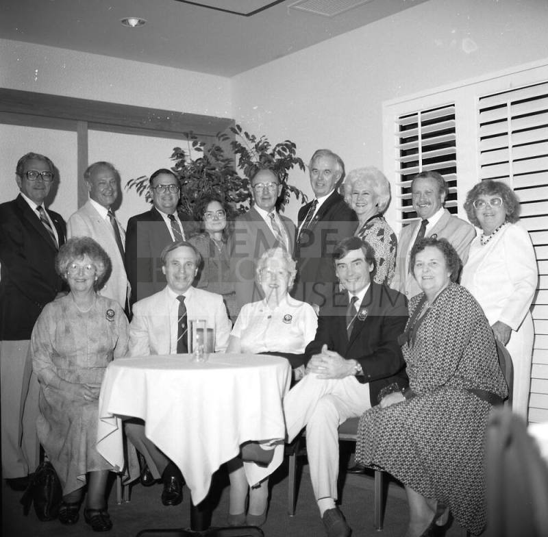Large group inside a restaurant