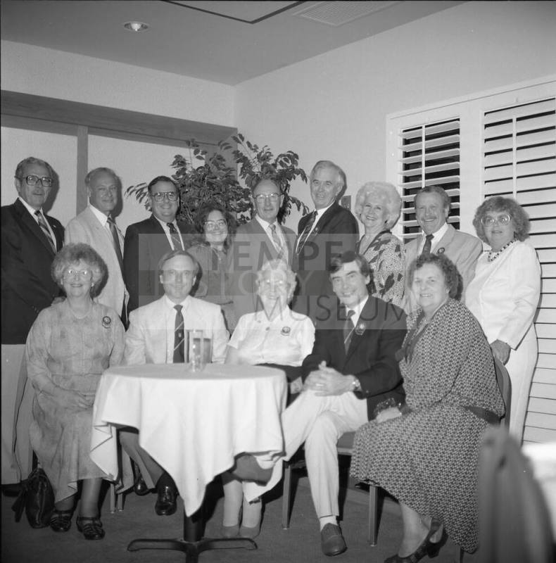 Large group inside a restaurant