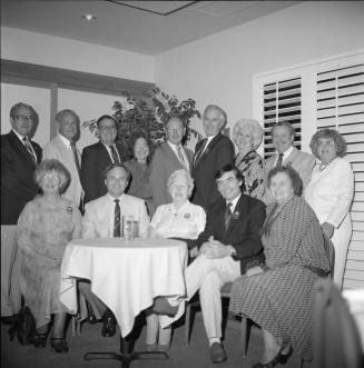 Large group inside a restaurant