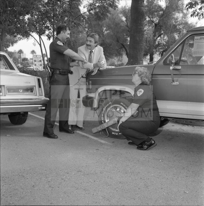 Officer Gary Guadagnino, Jerry Geiger, and Fern Haines