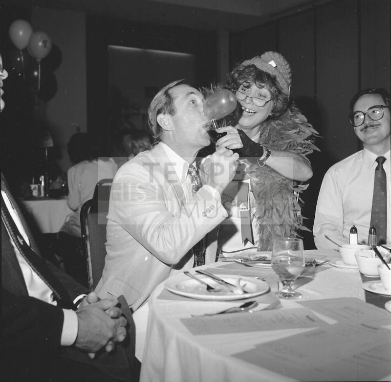 Mike Cryer assisted by Bag Lady, Sally Grabar