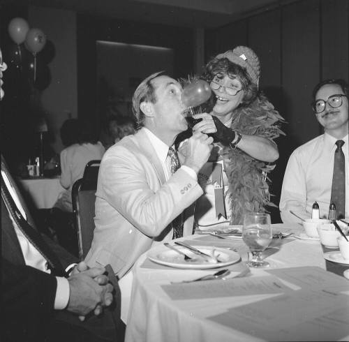 Mike Cryer assisted by Bag Lady, Sally Grabar