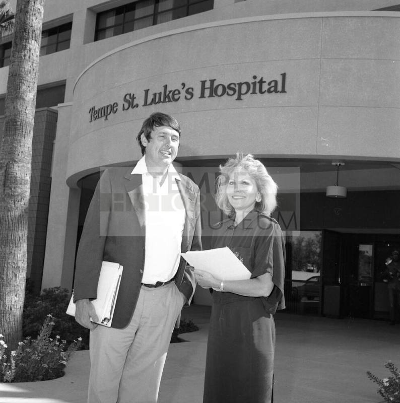 4th Annual Governor's Ball Tempe St. Luke's co-chairs Carol Royse and John Bobbling (will be 2/10/90)