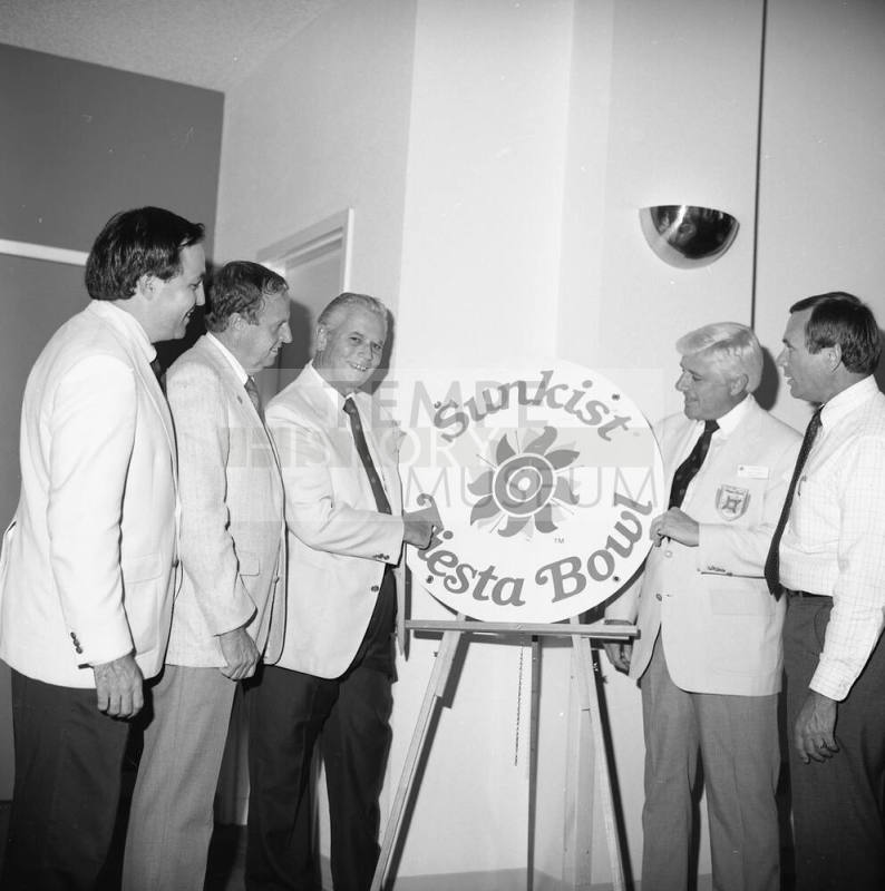 Fiesta Bowl Ground Breaking (L to R) Neal Sheiner, Joe E. Woods, Bob Hunt, and Harry Mitchell