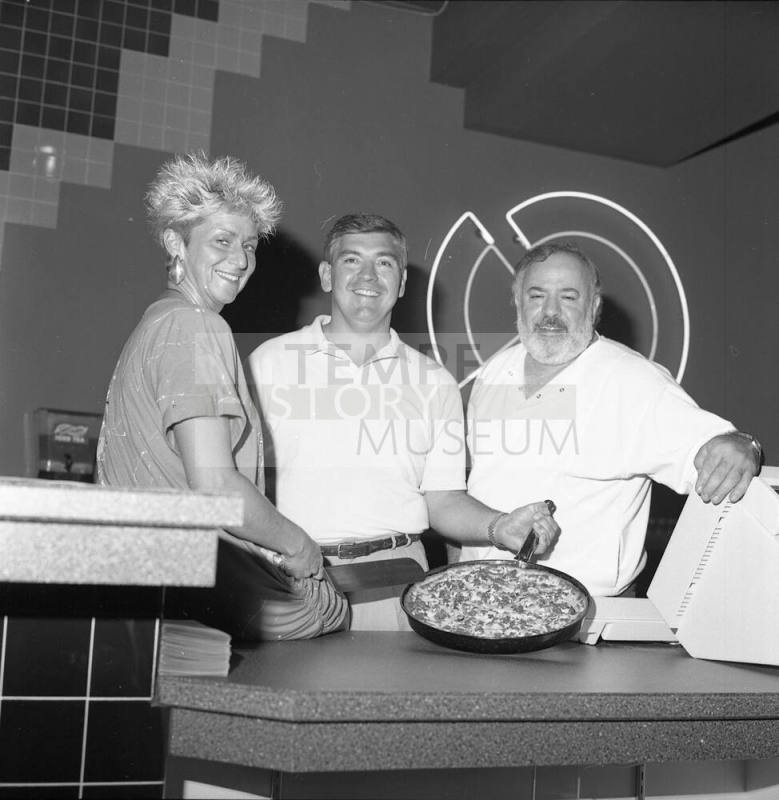Pizza Doug Out Sharon and Doug Finney, Larry Stein