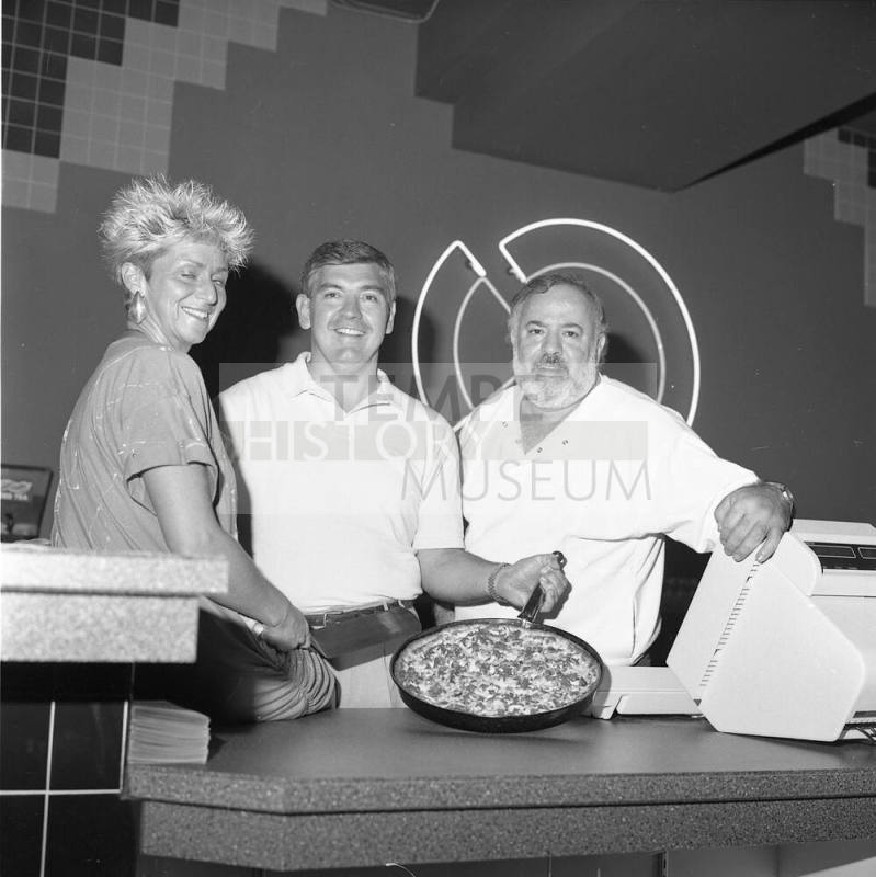 Pizza Doug Out Sharon and Doug Finney, Larry Stein