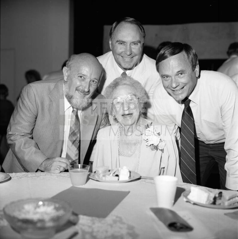 Hedvig Peterson 100th Birthday/ Extraordinary Citizen (L to R) Ron Wilson, Jim Mack, Hedvig Peterson, and Harry Mitchell