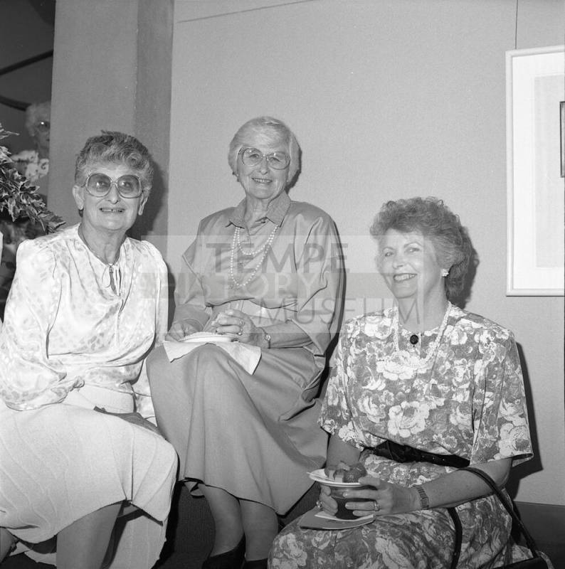 25th Anniversary of Grady Gammage Auditorium (L to R) Betty Fessler, Beulah Mae Kramer, and Rochelle Cole