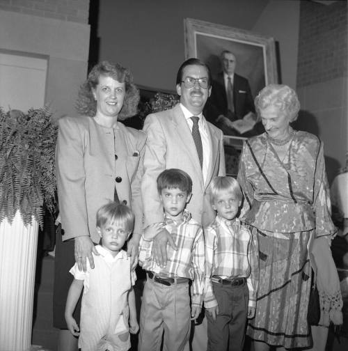 25th Anniversary of Grady Gammage Auditorium (L to R) Karen Gammage, Grady Gammage Jr., Kay Gammage, (kids) Andrew, Matthew and Chris